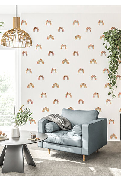 Ettycat Design ملصق حائط بألوان قوس قزح - غير لامع، قابل للإزالة، ديكور للمنز...