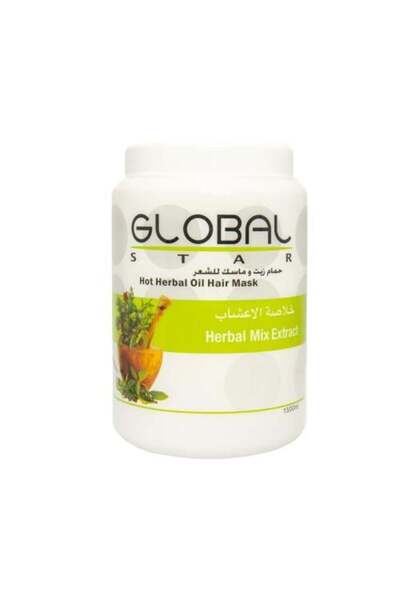 Globalstar قناع وزيت للشعر 1500 مل - بالأعشاب