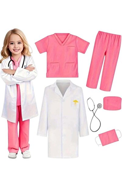 Toybox Girls Surgeon Costume Doctor Uniform Fancy Dress Outfit 6-7 Years Medium 110-120cm