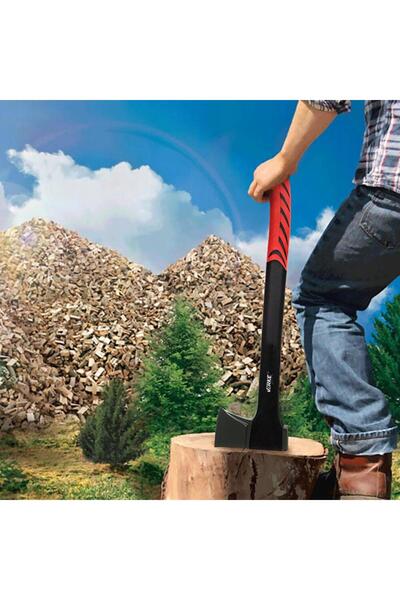 VERKE Universal carpentry axe, rubberized fiberglass handle, length 70 cm, weight 1500G,