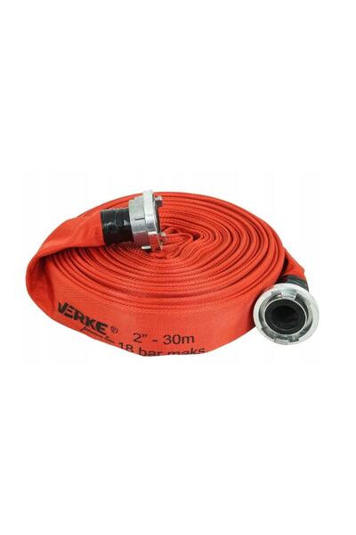 VERKE Firefighter type irrigation water hose 18 bar, 2" inches 30 meters