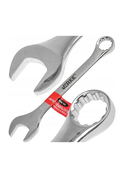 VERKE Cheie combinata fixa 34 mm, crom-vanadiu,