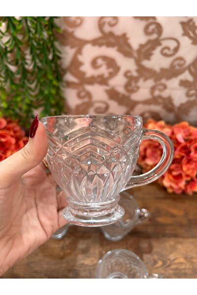 KRD Home Moon Tea Mug Vi̇ola 6 Piece Cup Set