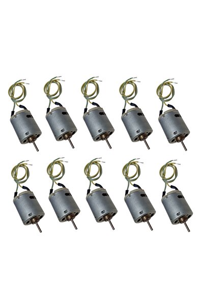 Devre Dünyası 10 Adet 30cm Kablo Lehimli 12V DC Motor Hobi Oyuncak Elektrik D...