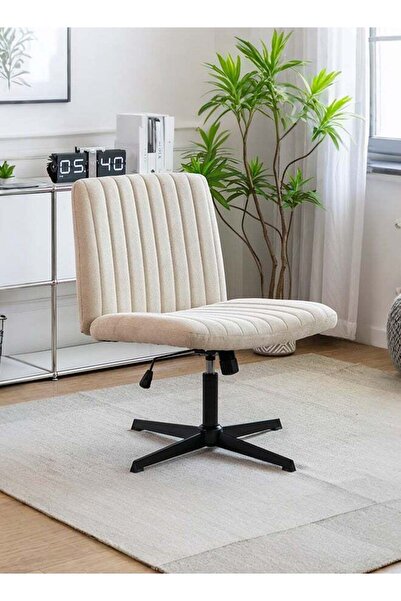 VOGMAX كرسي مكتب مريح مبطن بمقعد واسع بدون أذرع