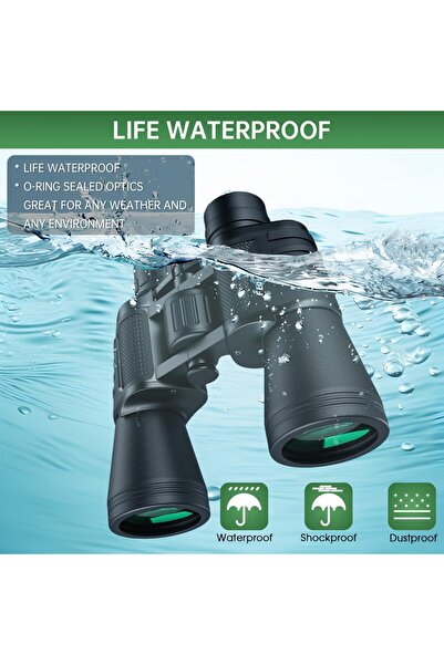 HYX Binoculars 20x50 High Powered Waterproof Compact Binoculars with Low Light Vision