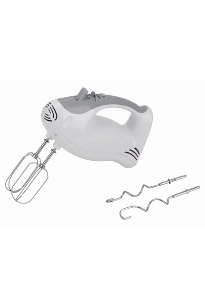 Kamille KM6750 Hand Mixer, 5 speeds, 2 accessories, white with gray accents
