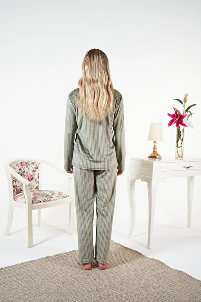 Estiva 25364 Shirt Collar Velvet Pajama Set