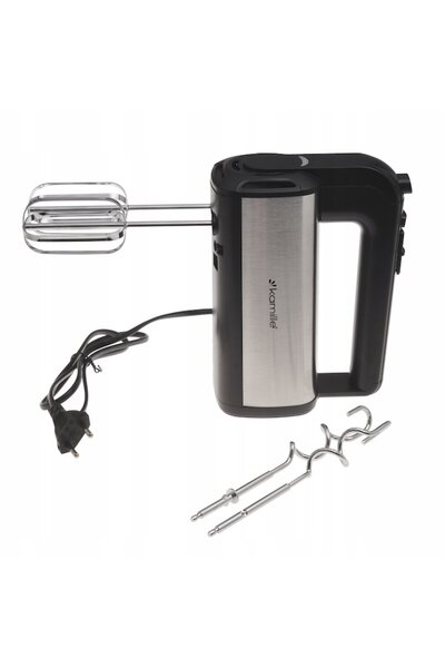 Kamille KM-6758 Hand Mixer, 5 speeds, TURBO function, stainless steel/plastic, 200W