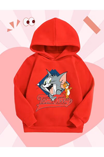 oneagılyazı Slatka majica iz serije Tom i Džeri Štampano Sa kapuljačom