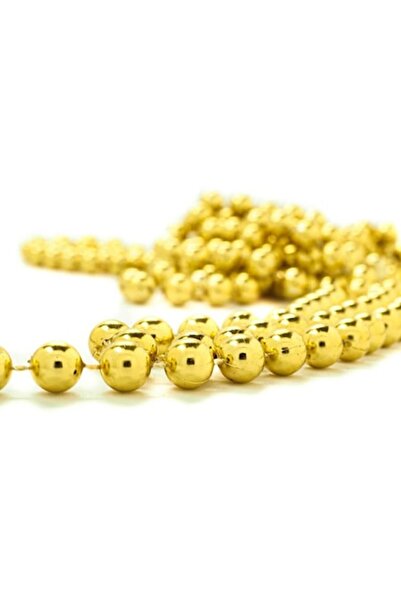 OEM Αλυσίδα με χάντρες για χριστουγεννιάτικο δέντρο - 5 m, χρυσή, 7,5 mm