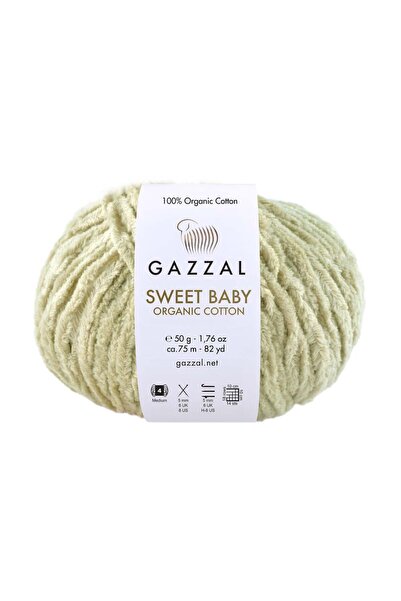 Gazzal Sweet Baby Organic Cotton 50gr 75mt El Örgü Ipliği