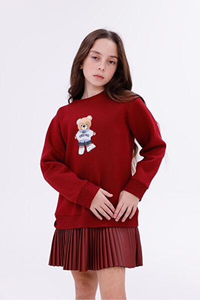 EYLÜL ELİF BUTİK Αθλητικό φόρεμα για κορίτσια με στάμπα Teddy