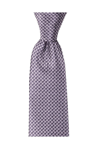 1001 Kravat Gray Colored 8 cm Wide Tie with Handkerchief