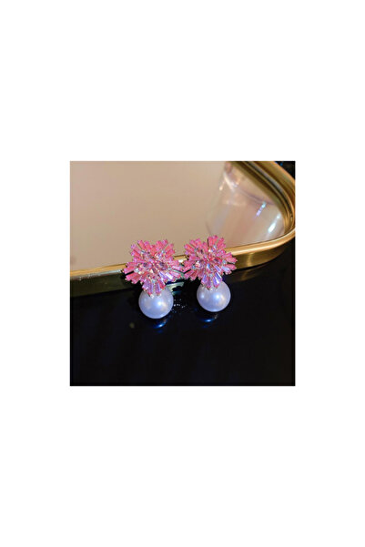 justchique Pink earrings with pearls