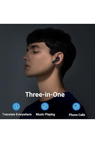 Generic M3 Smart Language Translator Earbuds, Wireless Two-Way Translation Device, Black, 40 Languages Suppo