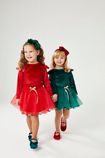 Polente Girl's Tutu Skirt Christmas Set