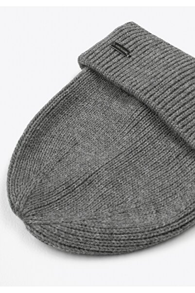 Wittchen Women's dark gray fold-over hat, dark gray acrylic