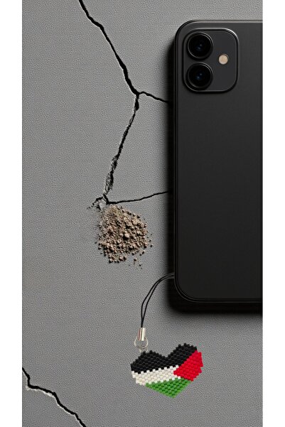 SEARD Miyuki Boncuk El Yapımı Filistin Bayrağı Telefon Çarmı - Charm