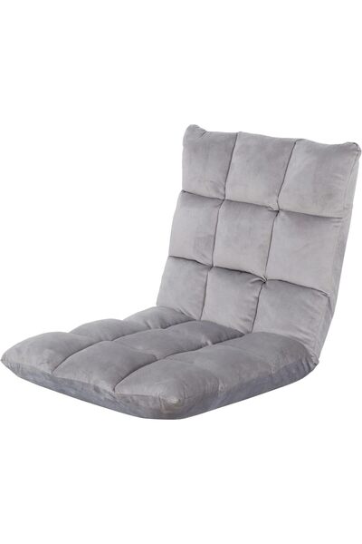 Genaric Folding lazy sofa for kids, Sofa Bed with Adjustable Position, Floor Chiar with Back Support (Grey)