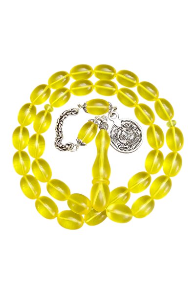 LEBLEBİ TESBİH Yellow Colored Airplane Glass Prayer Beads Lt1450