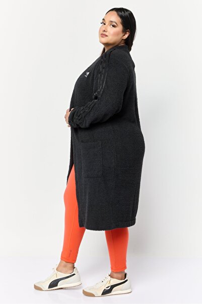 adidas Women Sportswear Fit Long Sleeve Fuzzy Outdoor Cardigan, Black