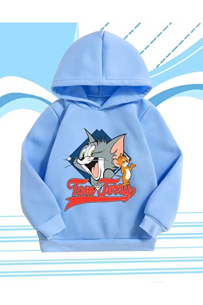 oneagılyazı Сладко качулато суитшърт с принт от анимационния сериал „Том и Дж...