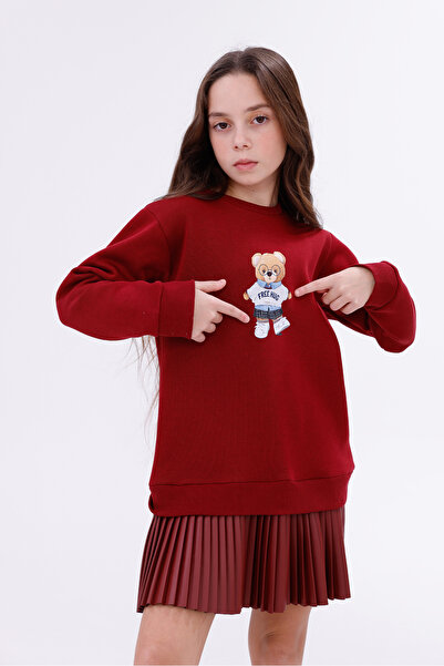 EYLÜL ELİF BUTİK Αθλητικό φόρεμα για κορίτσια με στάμπα Teddy