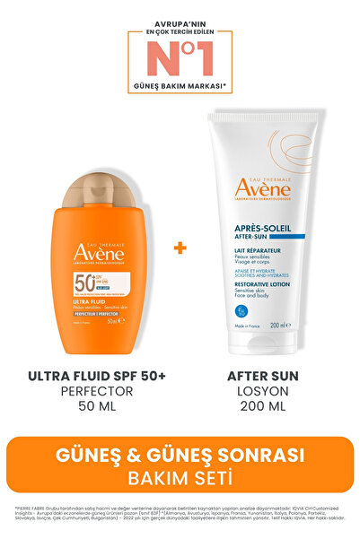 Avene Güneş & Güneş Sonrası Bakım Seti (Ultra Fluid Spf 50+ Perfector 50 ML +...