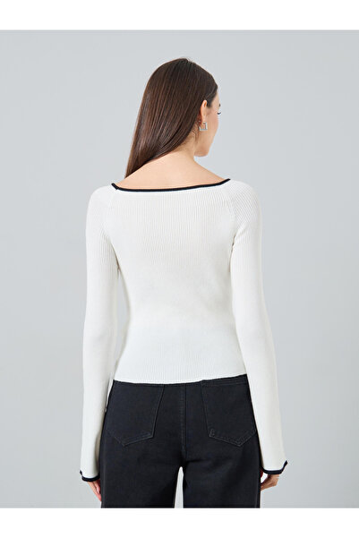 Take Two By Styli Solid Wide Neck Long Flare Sleeve Top