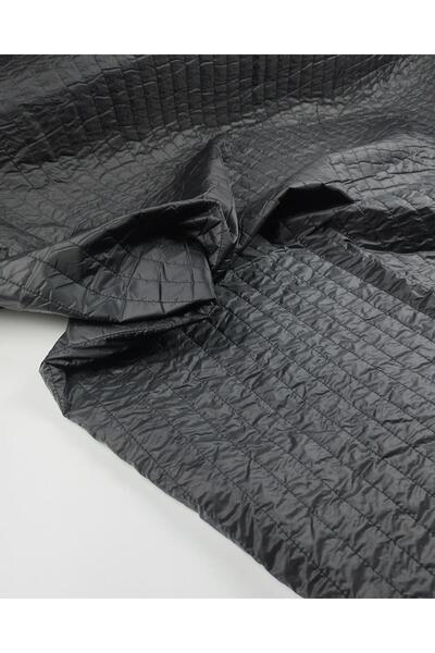 Kumaş Parça Siyah Antrasit Arası Renkte Kapitone Kumaş En: 150 cm