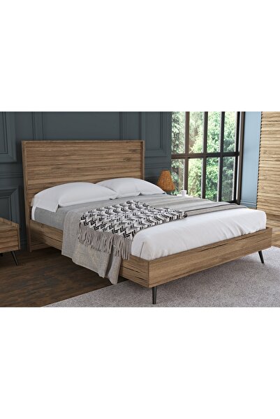 Sakura Ahşap Hunerika Leon Premium çift kişilik karyola-Minifiks - Pera