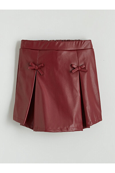 LC Waikiki LCW Kids Еластична талия, кожена пола с плисета за момичета