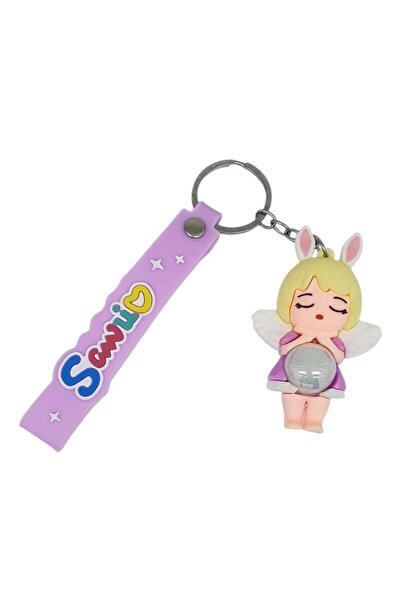 MarDyHome Figured and Lighted Silicone Keychain - Girl Figure - Purple