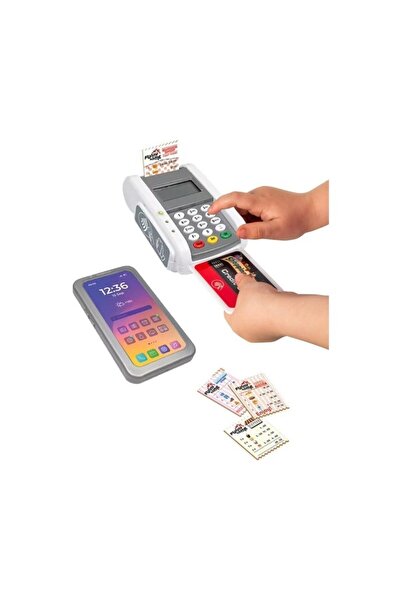 Asya Oyuncak Pilli Işıklı Sesli Elektronik Oyuncak Pos Cihazı Seti Evcilik Ma...