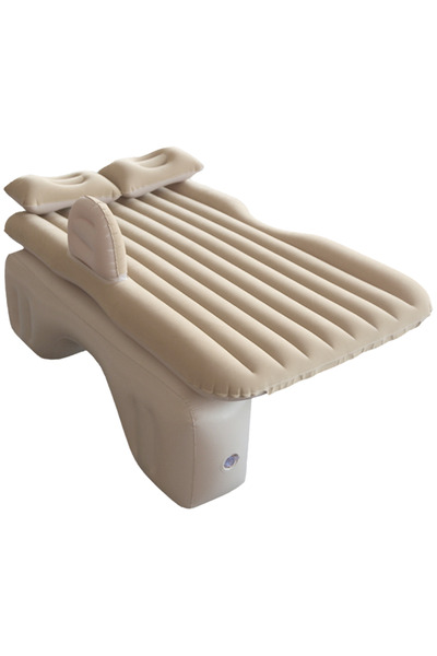 SDEPOT Saltea gonflabilă ®, pentru pauze mai lungi, cu perne, anti-răsturnare, cu pompă, bej