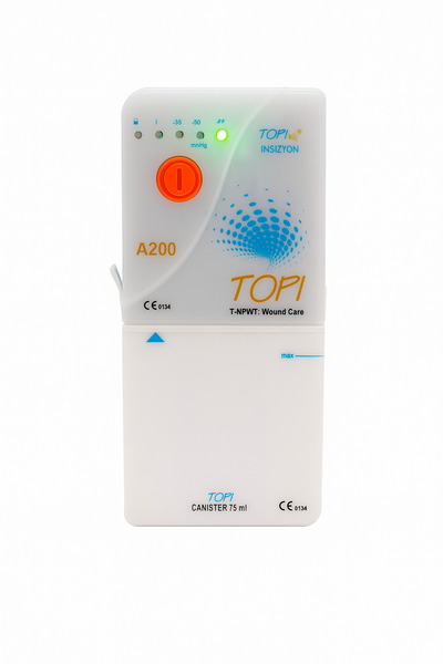 Topi A200 Mobil Disposible İnsizyon NPWT Vakum Yardımlı Yara Bakım Tedavi Seti