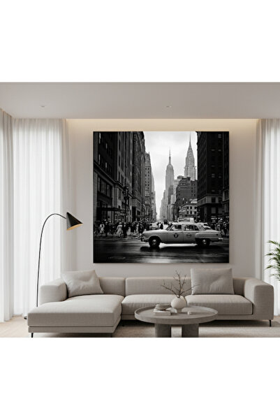 hollywest Siyah Beyaz New York Tablo, Modern Şehir Tablo, Vintage New York Kanvas Tablo