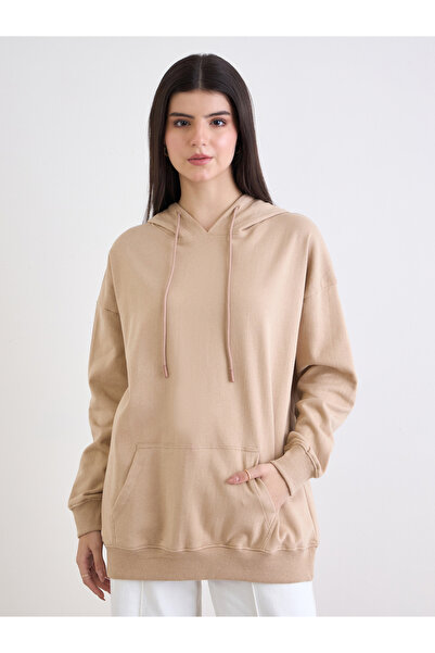 Styli Slogan Print Longline Oversized Hoodie