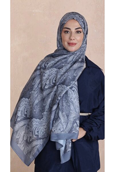 locella شال قطن كوزا-رمادي-3