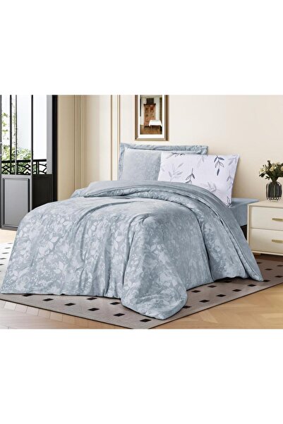 Alhabib bedding Rama Winter Double Bedspread, Light Gray, 7 Pieces