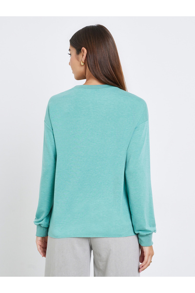 Take Two By Styli Green Regular Fit Desert Graphic Sweatshirt