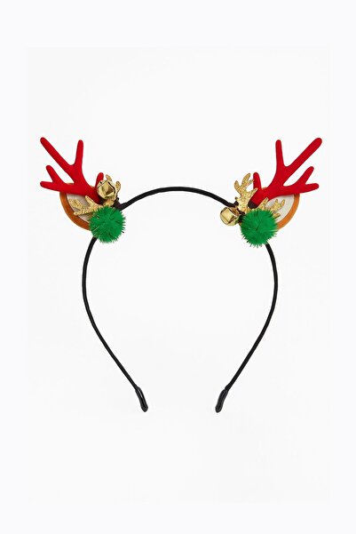 New Obsessions New Year's Elegant Deer Antler Crown with Bells