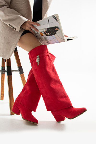 irmona Siesta Red Calf Suede 6 cm Heel Boots