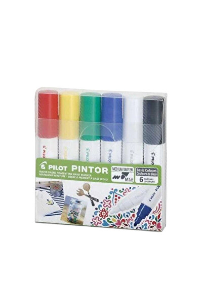 Pilot Pintor (m) Round Tip 6 Colors Basic Set