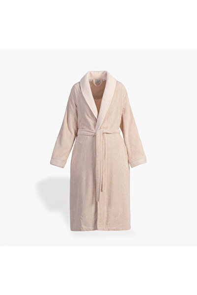 Green Black Lara Women's Bathrobe 100% Cotton Jacquard Light Salmon