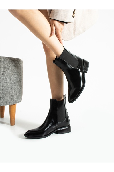 ALEMDAR AYAKKABI JESİCA Siyah Rugan Kadın Bot