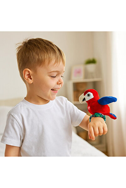 happy yappers Slap Bant Bileklik Konuşan Kuşlar - Red Parrot