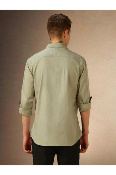 Dennis Lingo By Styli Men Solid Button Down Collar Casual Shirt