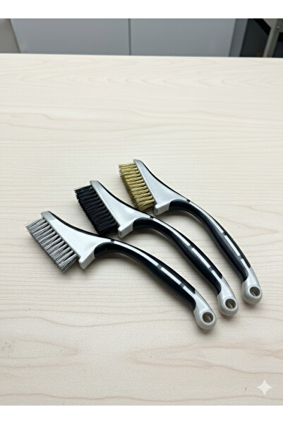 deniz hırdavat Profesyonel Yassı Tel Fırça Seti 3 Parça